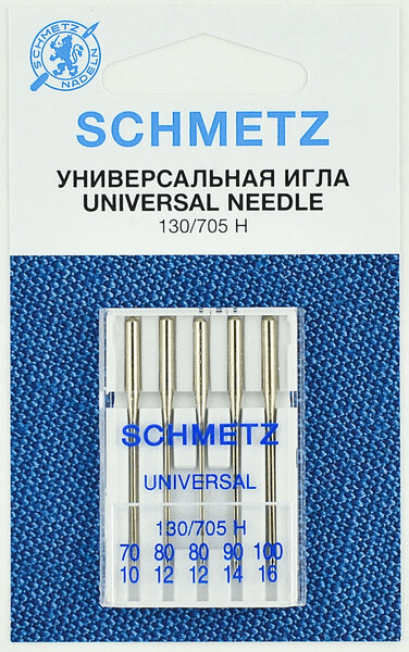 Иглы Schmetz универсальные (70x1, 80x2, 90x1, 100х1), 5 шт в Назарово